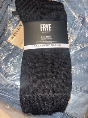 Frye Black Cashmere Blend Boot Socks - 2 Pairs